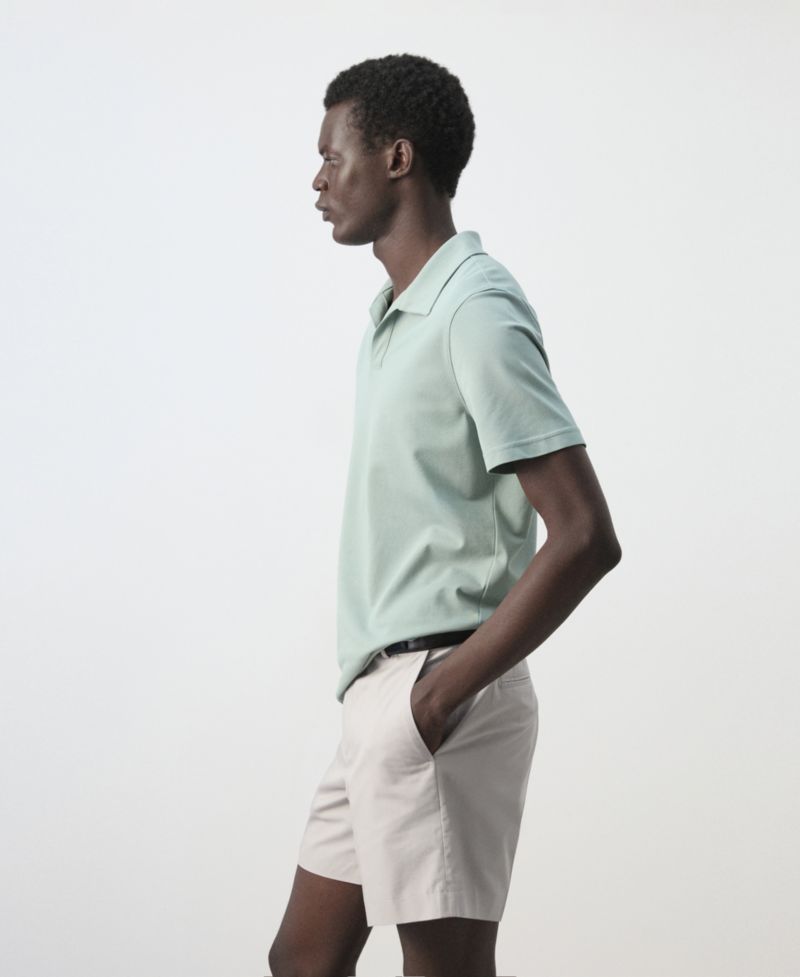 Men's Slim-Fit Cotton-Blend Pique Polo Shirt