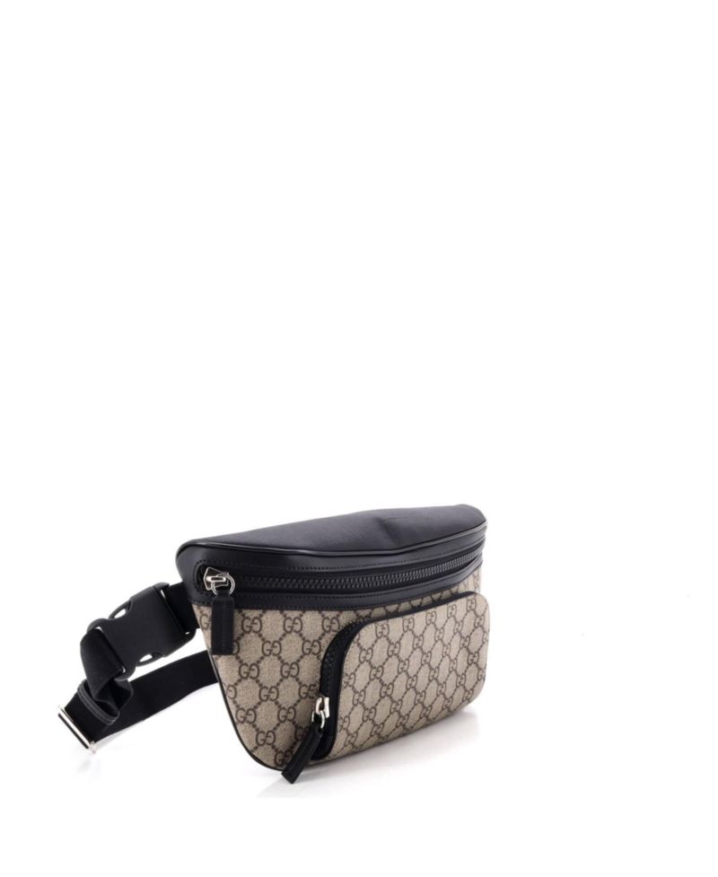 Large Belt Bag GG Coated Canvas with Leather