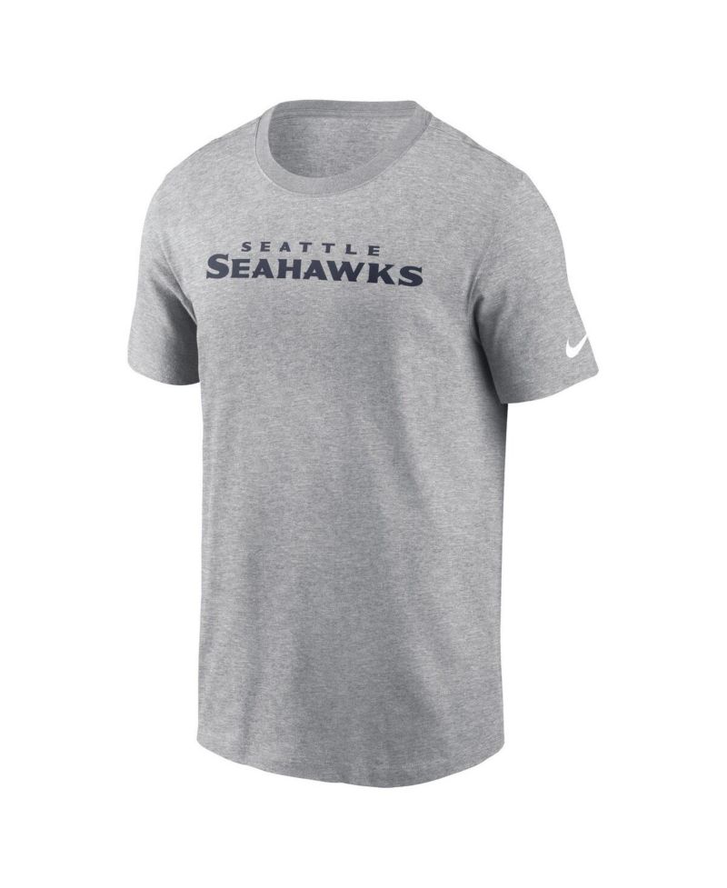 Men's Heather Gray Seattle Seahawks Primetime Wordmark Essential T-Shirt