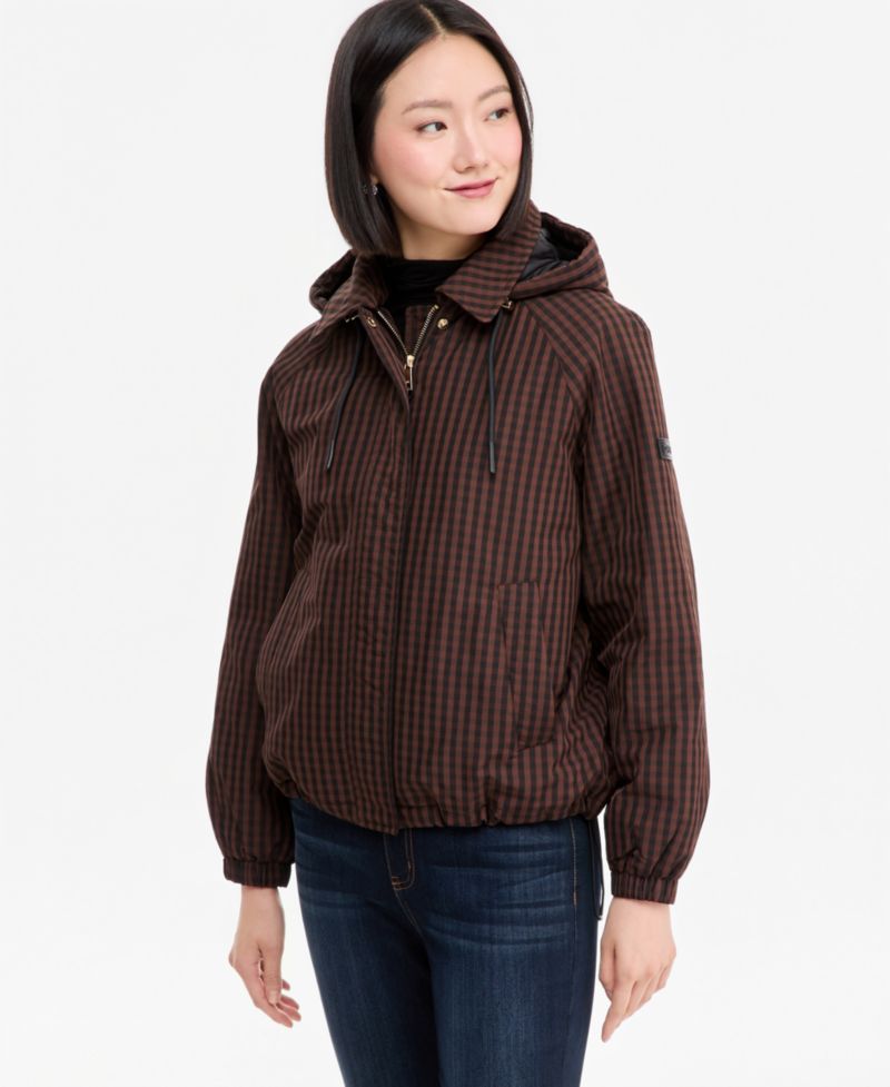 Women's Hooded Bubble Hem Rain jacket