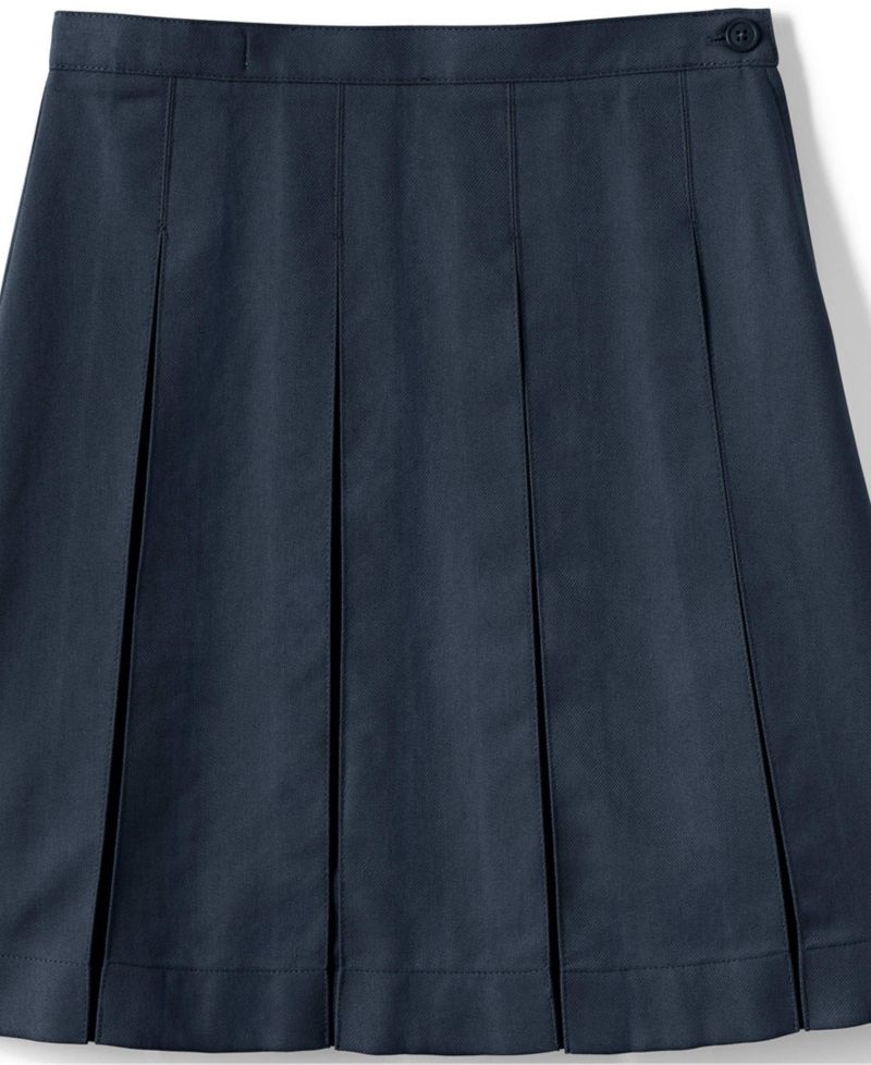 Little Girls Box Pleat Skirt Below the Knee
