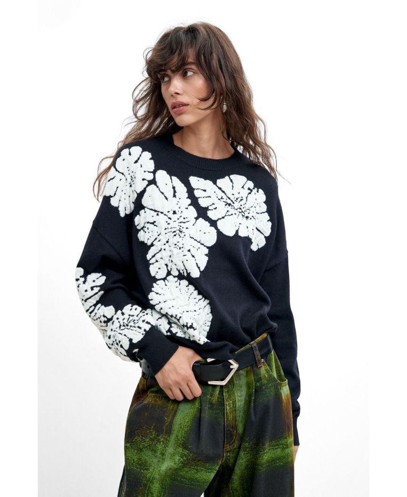 Women's M. C. Lacroix Jacquard Floral Sweater
