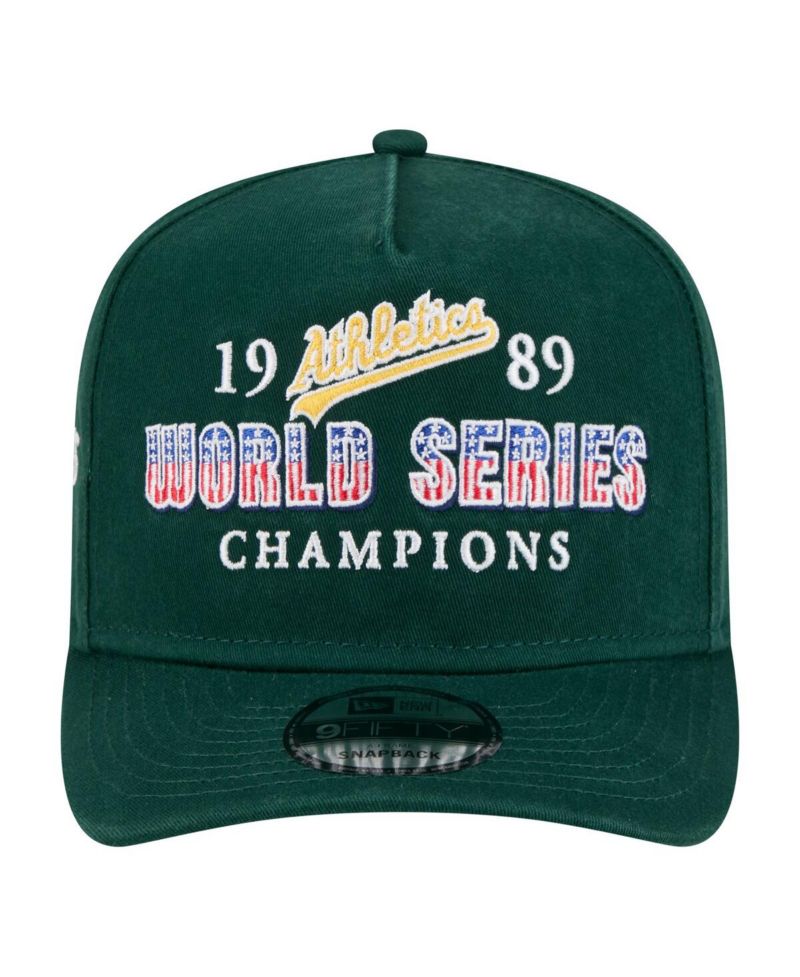 Men's Green Oakland Athletics 1989 World Series Champions Historic 9FIFTY A-Frame Snapback Hat