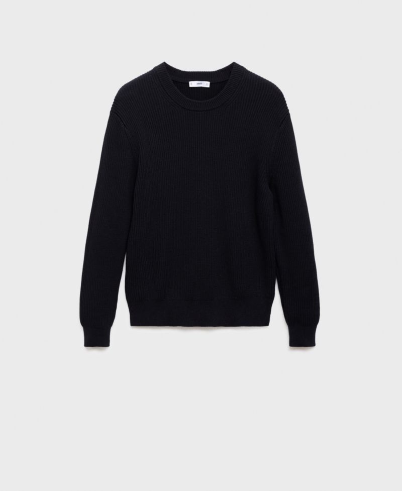 Men's Fine Rib-Knit Cotton Sweater