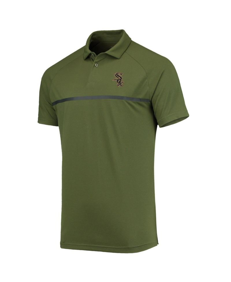 Men's Olive Chicago White Sox Delta Sector Raglan Polo Shirt