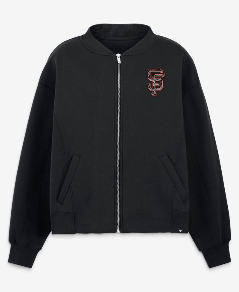 Women's Black San Francisco Giants Oversized Rage Against Full-Zip Jacket