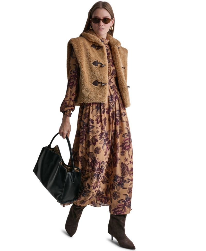 Women's Faux Fur Toggle Vest