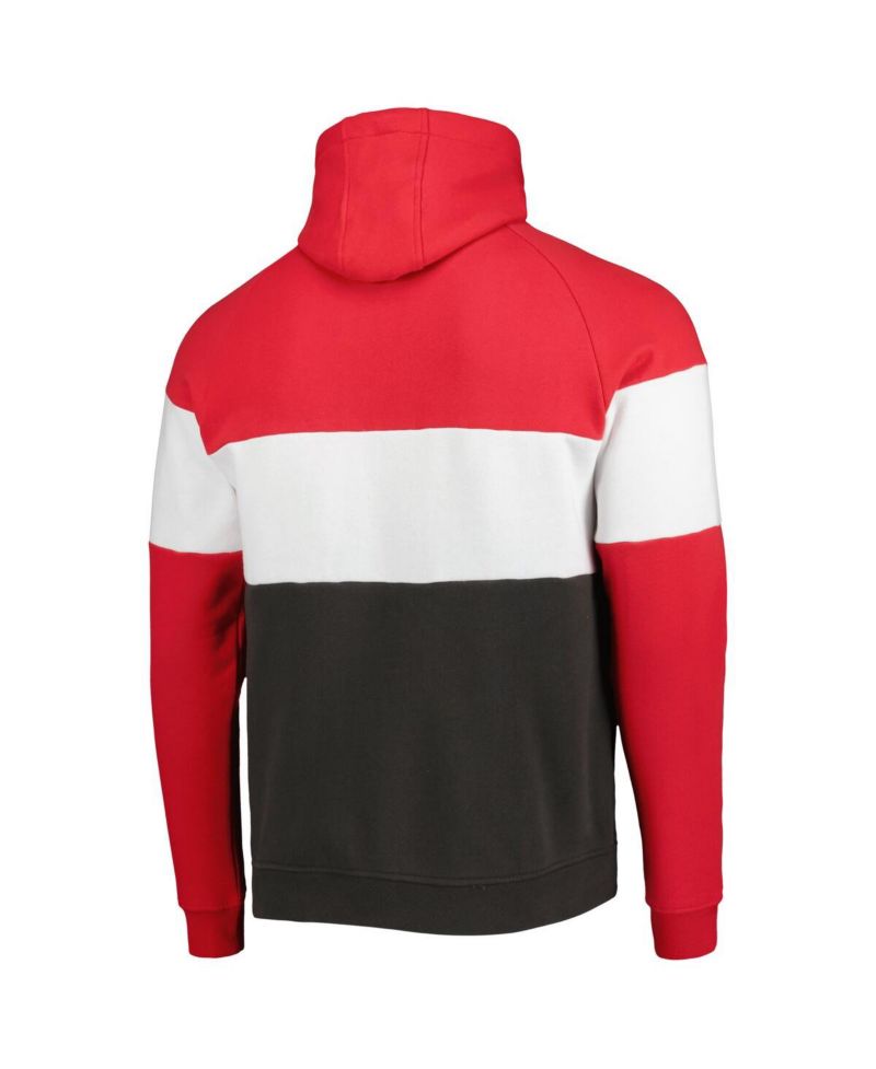 Men's Red Tampa Bay Buccaneers Colorblock Current Pullover Hoodie