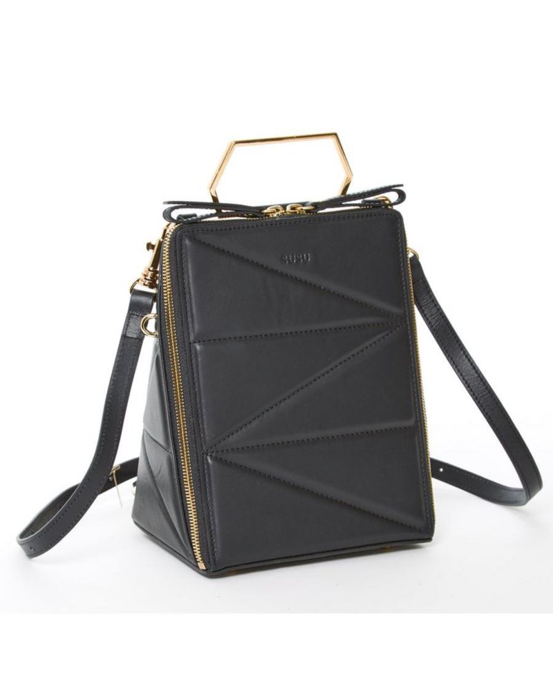 Black Leather Backpack Purse for Women Convertible Crossbody Bag, Classic Top Handle Handbag Stylish Quite Luxury Everyday Bag