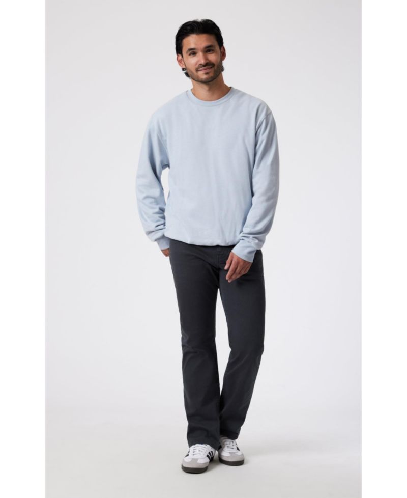 Men's Matt Relaxed Straight Leg In Anthracite Casual Twill