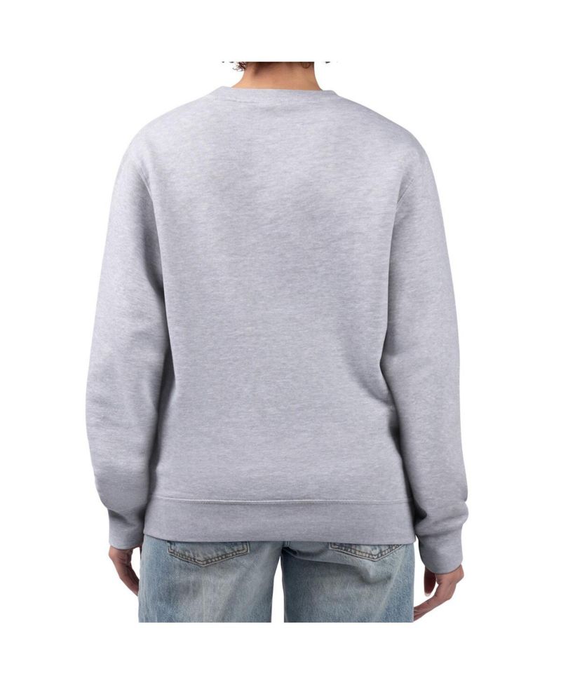 Women's Heather Gray Detroit Lions Collage Graphic Fleece Pullover Sweatshirt
