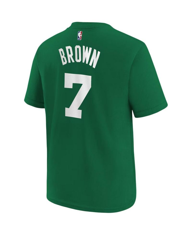 Big Boys and Girls Jaylen Brown Kelly Green Boston Celtics Icon Name & Number T-Shirt