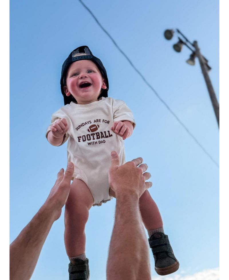 Baby Boys Sundays Are For Football Short Sleeve Romper