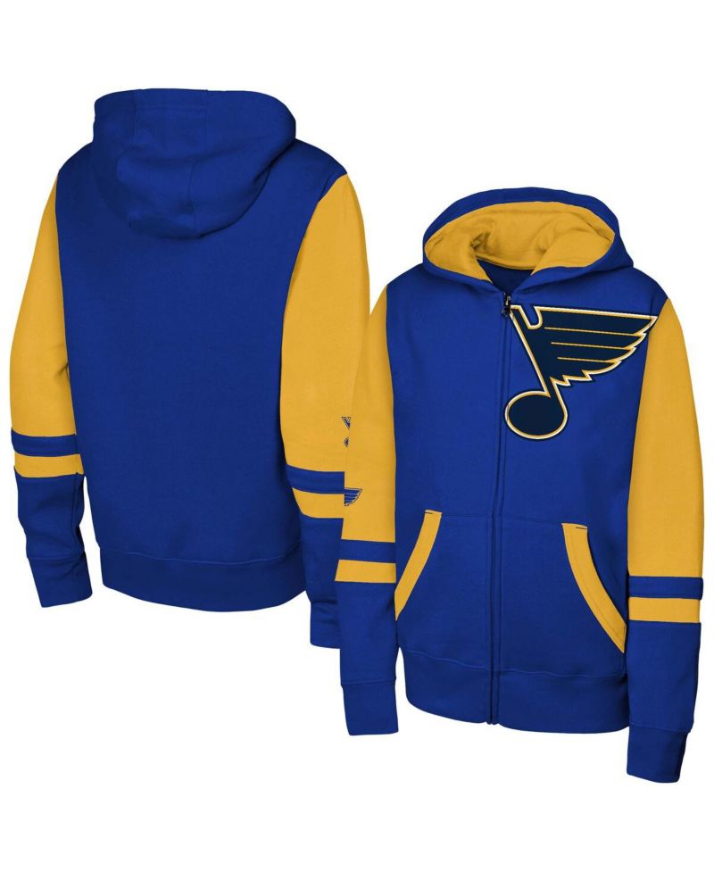 Big Boys and Girls Blue St. Louis Blues Face Off Full-Zip Hoodie