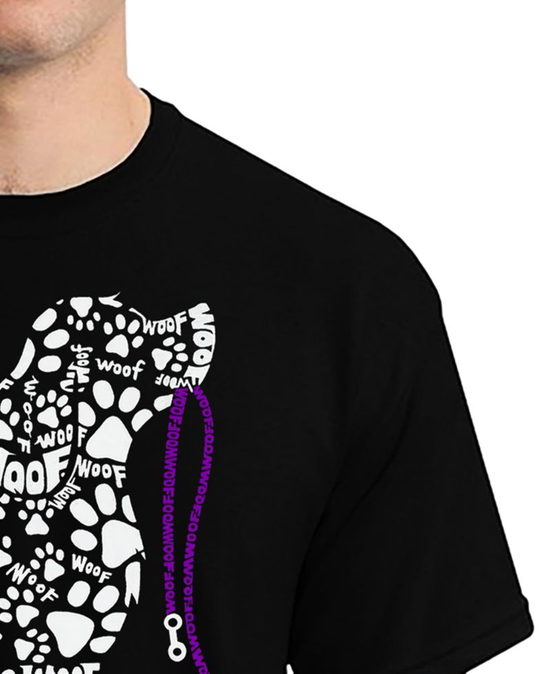Men's Dog Leash Word Art T-Shirt