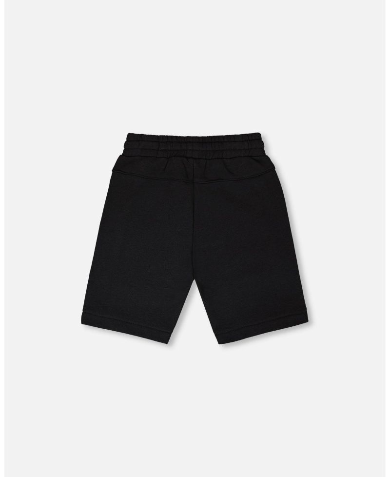 Toddler Boys French Terry Shorts with Cross Seams Black - Toddler|Child