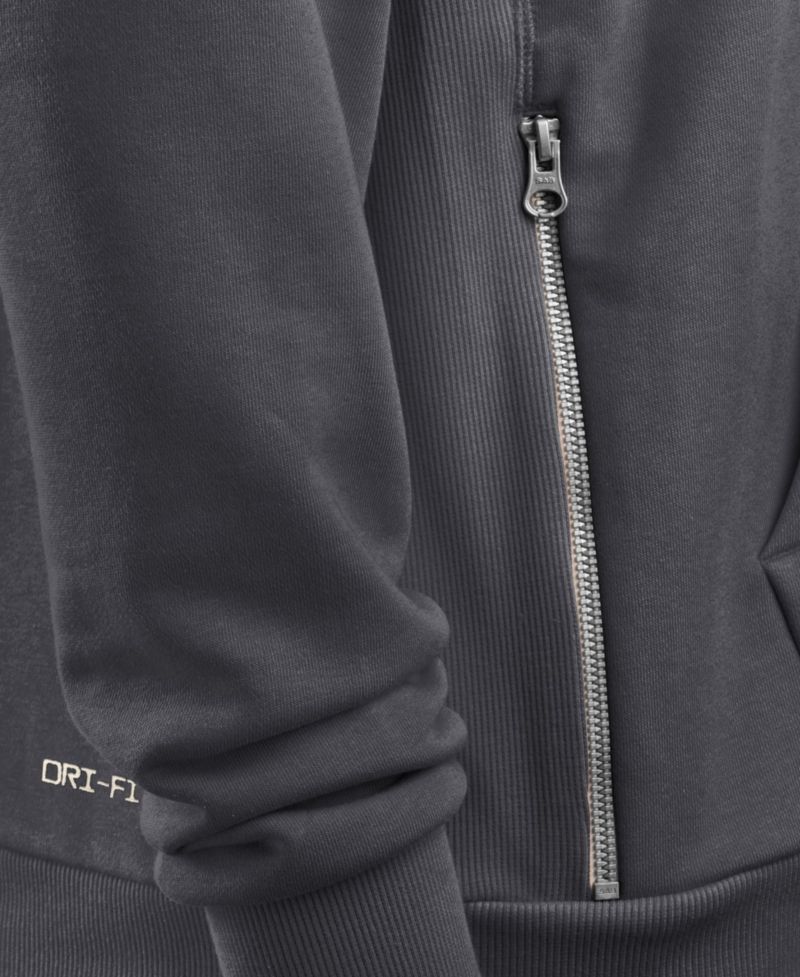 Men's Anthracite Michigan State Spartans 2026 Sideline Standard Issue Dri-FIT Full-Zip Hoodie