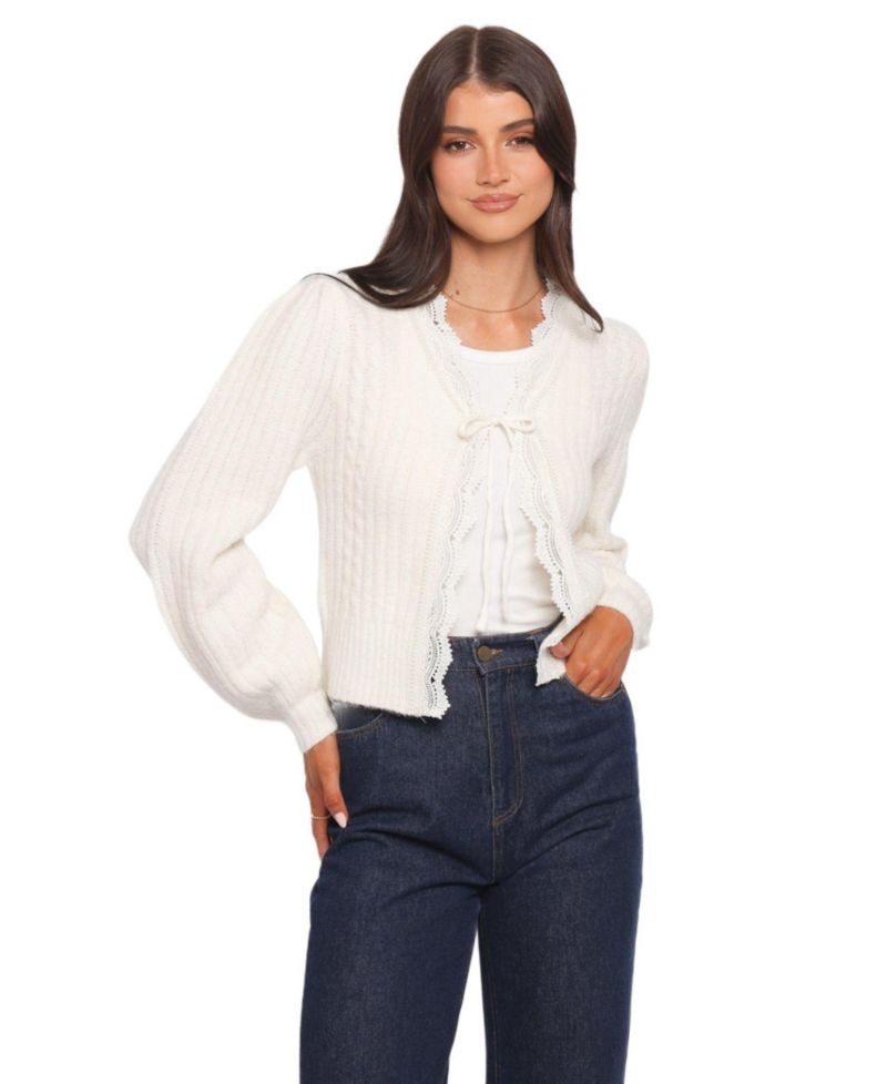 Women's Silvie Lace Front-Tie Cardigan