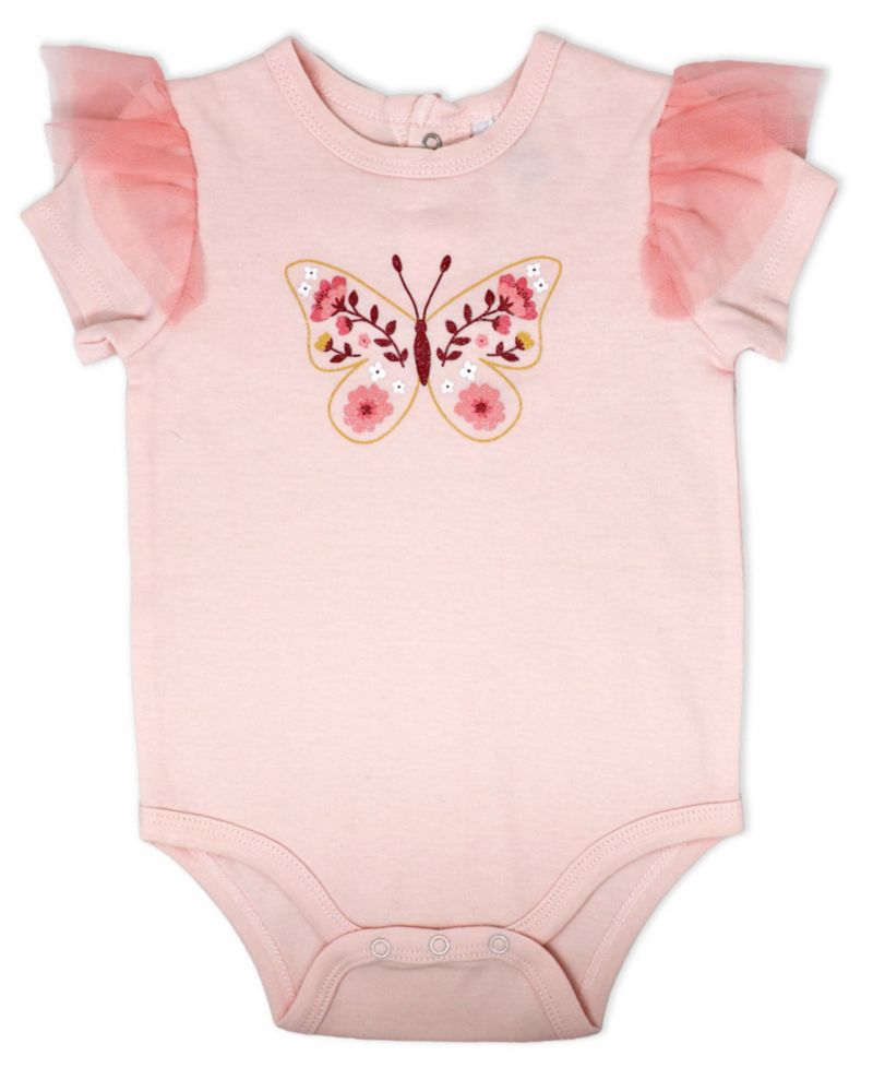 Baby Girls' Short-Sleeve Bodysuit, Pant and Headband, 3-Piece Set