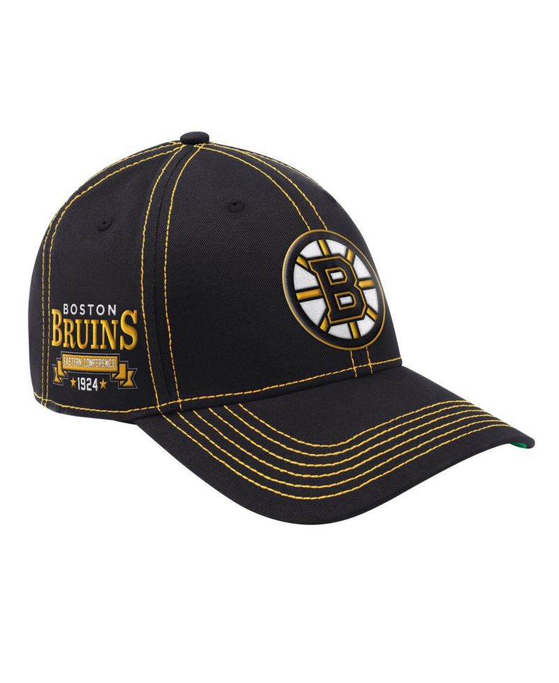 Men's Black Boston Bruins Sphere II Adjustable Hat