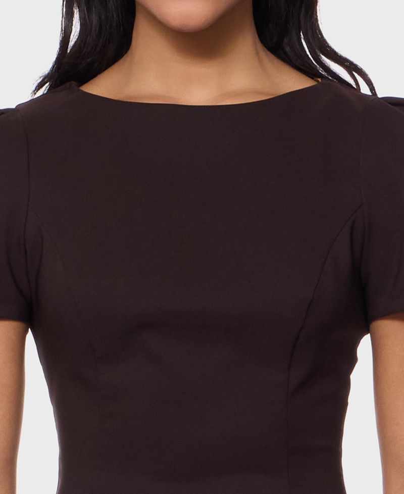 Juniors' Tailored Short-Sleeve Sheath Dress