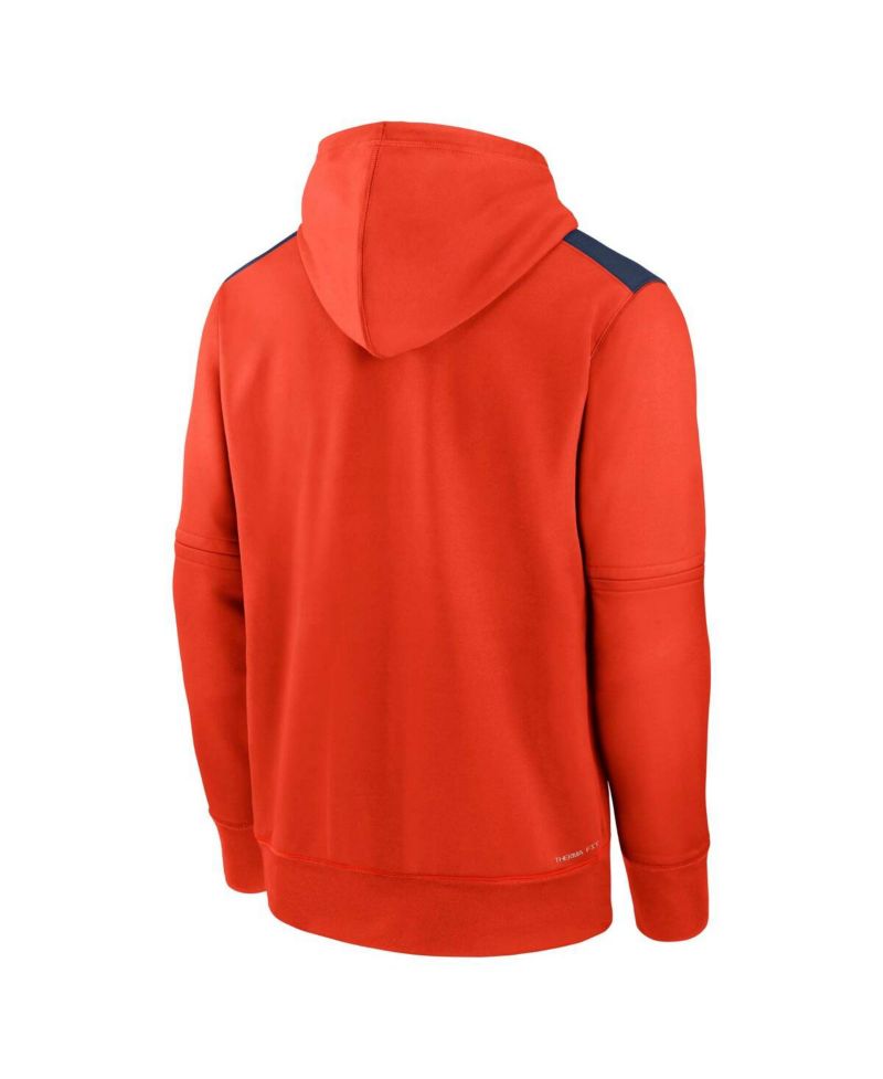 Men's Orange Houston Astros Authentic Collection Performance Pullover Hoodie