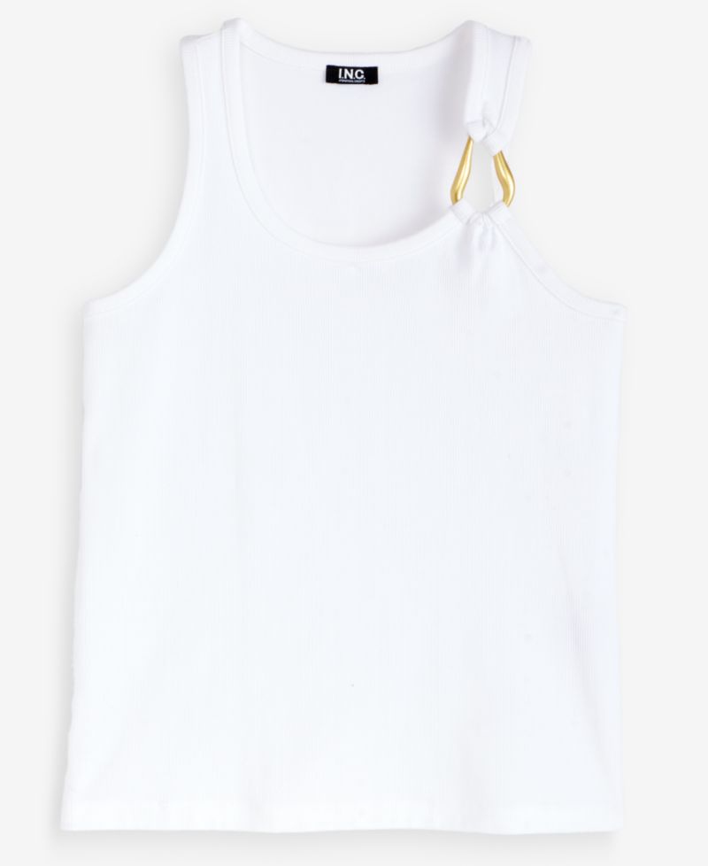 Petite Perfect Rib Hardware Tank Top