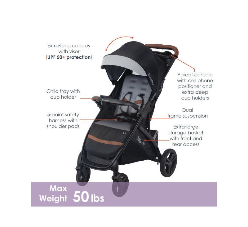 EZ Ride SE Stroller Travel System with Secure-Lift Infant Car Seat in Bluebell