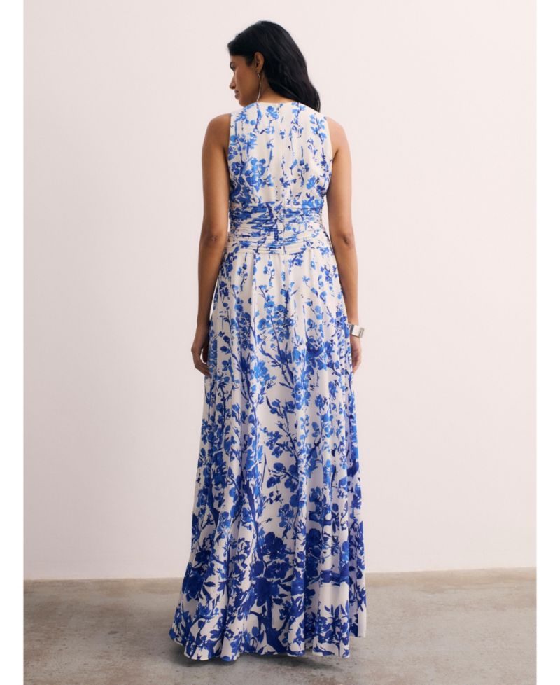 Women's Oria Floral Print Silk Maxi Dress