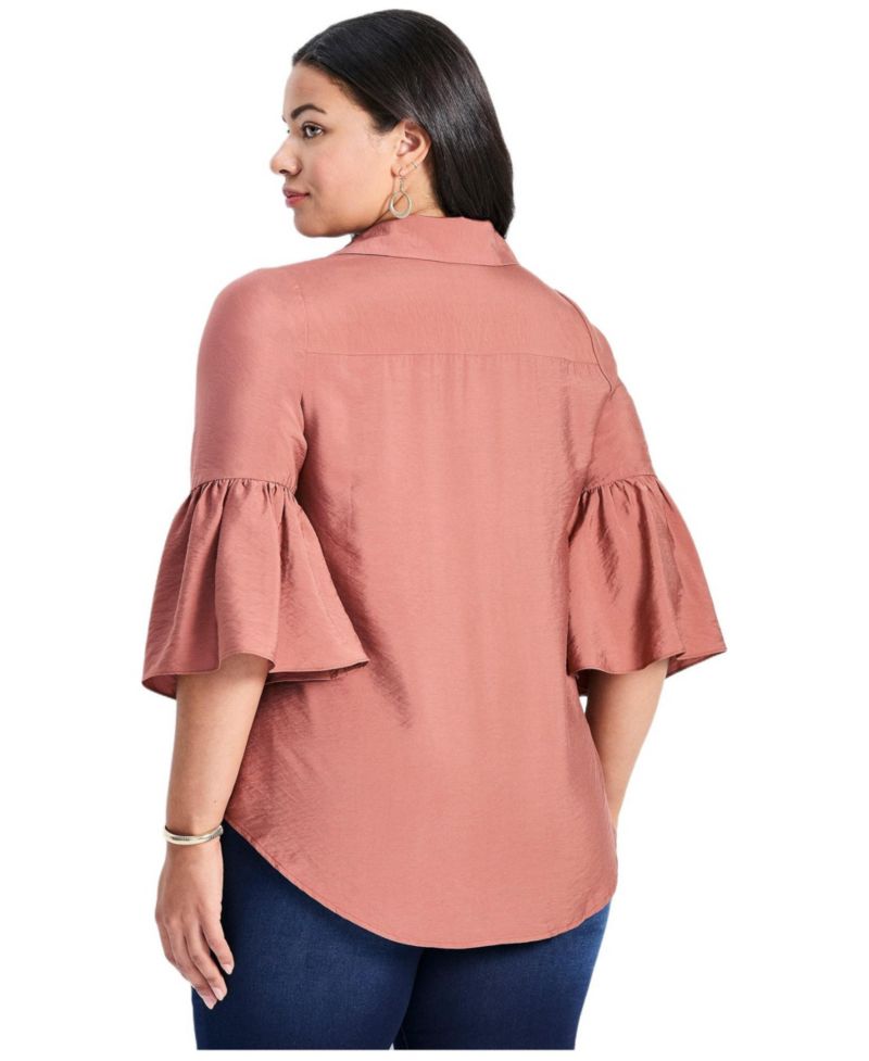 Women's Plus Size Sonia Bell Sleeve Shirt