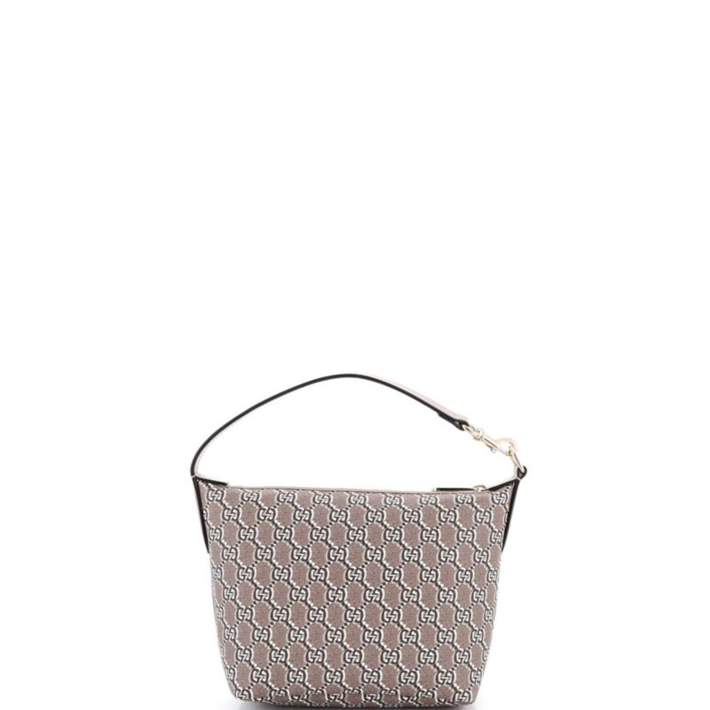 Super Mini Ophidia Zip Shoulder Bag GG Shadow Coated Canvas