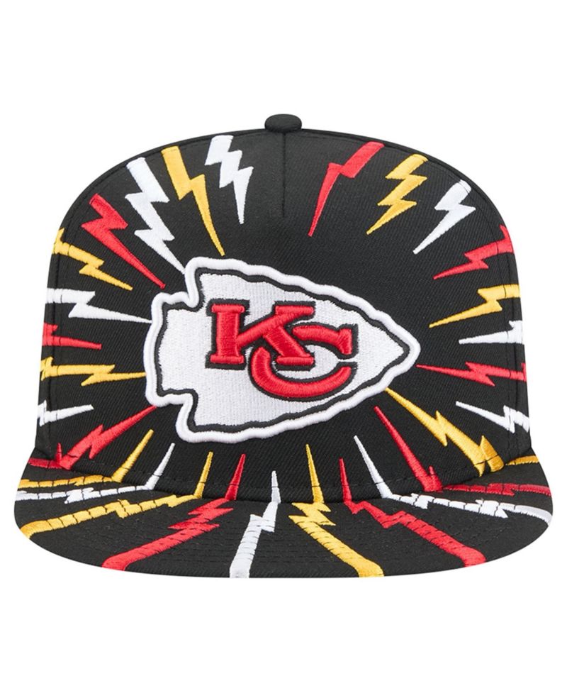 Men's Black Kansas City Chiefs Bolt A-Frame 9FIFTY Snapback Hat