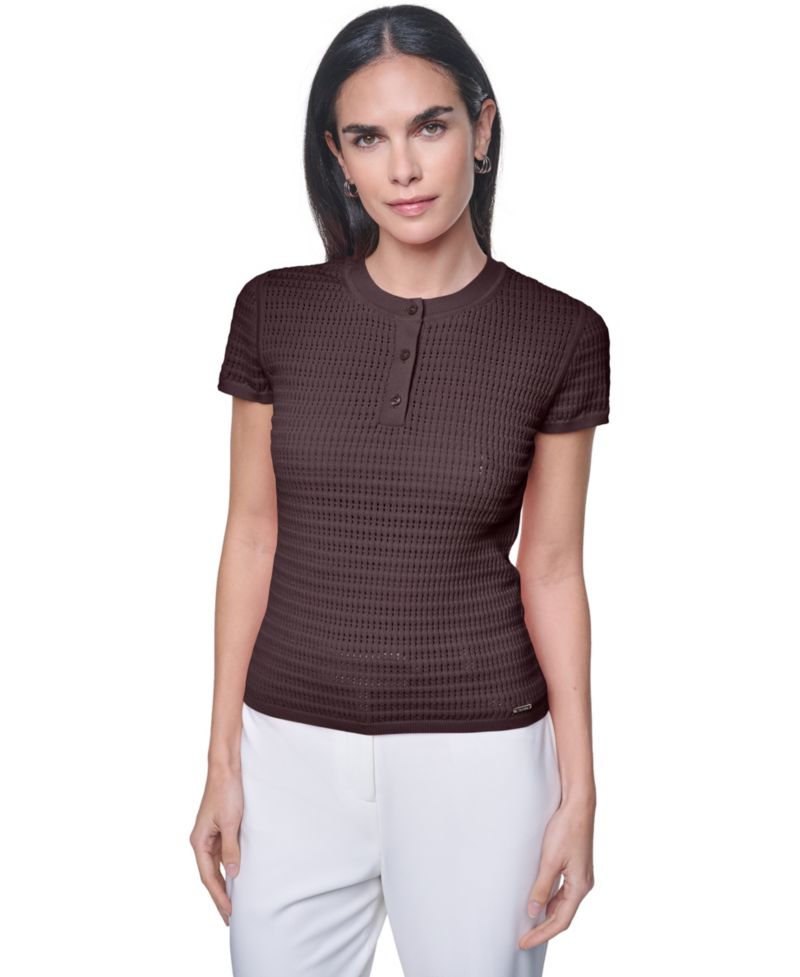 Women's Crewneck Short-Sleeve Sweater