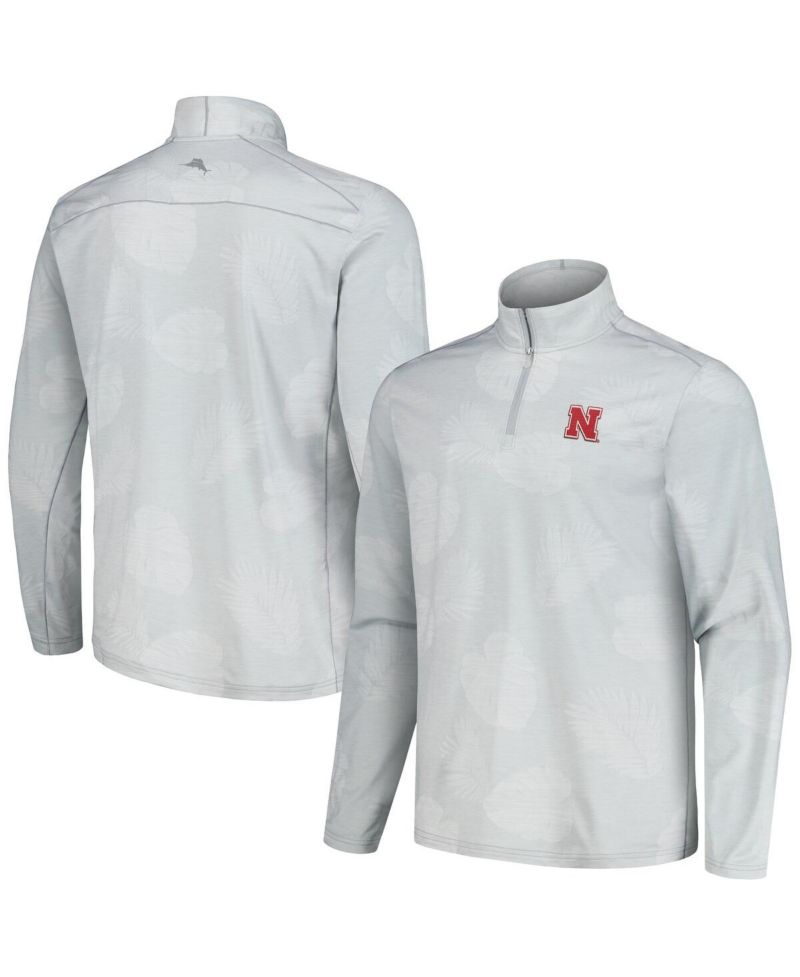 Men's Gray Nebraska Huskers Delray Frond IslandZone Half-Zip Jacket