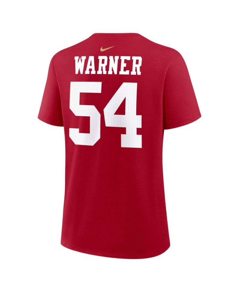 Women's Fred Warner Scarlet San Francisco 49ers Name Number T-Shirt