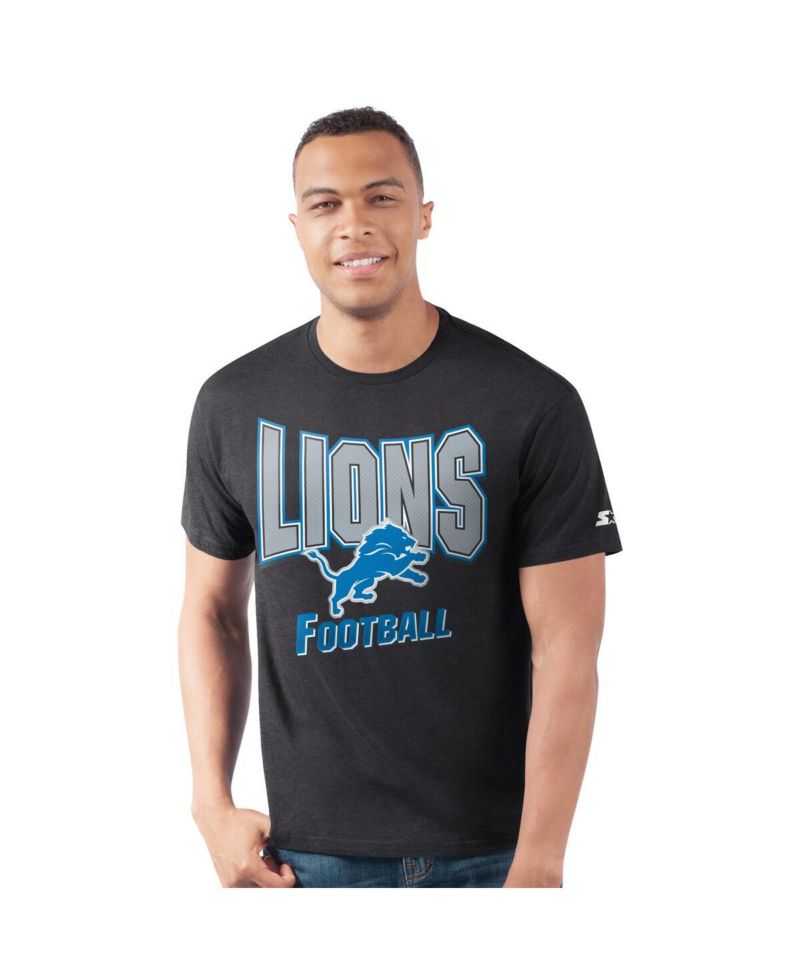 Men's Heather Black Detroit Lions Prime Time T-Shirt