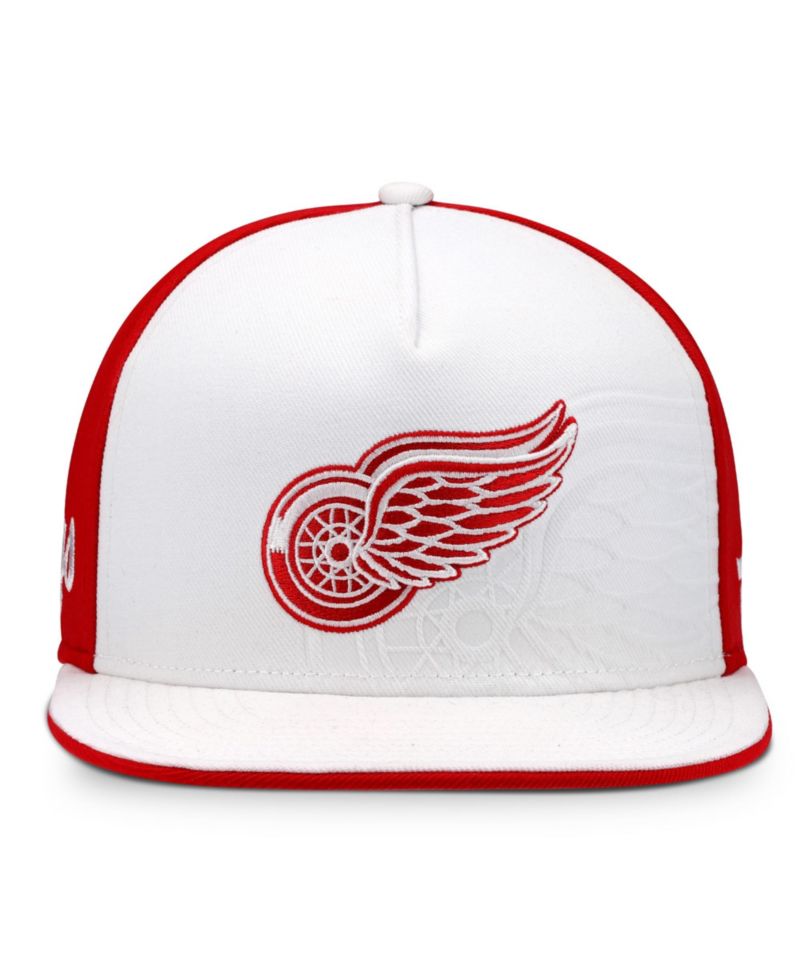 Men's White/Red Detroit Red Wings Snapback Hat