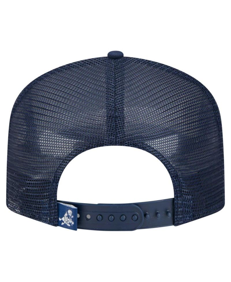 Men's White/Navy Dallas Cowboys Distressed 9FIFTY A-Frame Snapback Hat