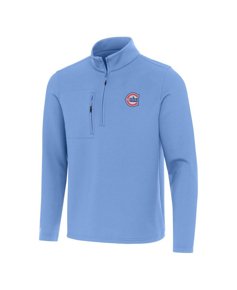 Men's Powder Blue Chicago Cubs Alternate Logo Insider Quarter-Zip