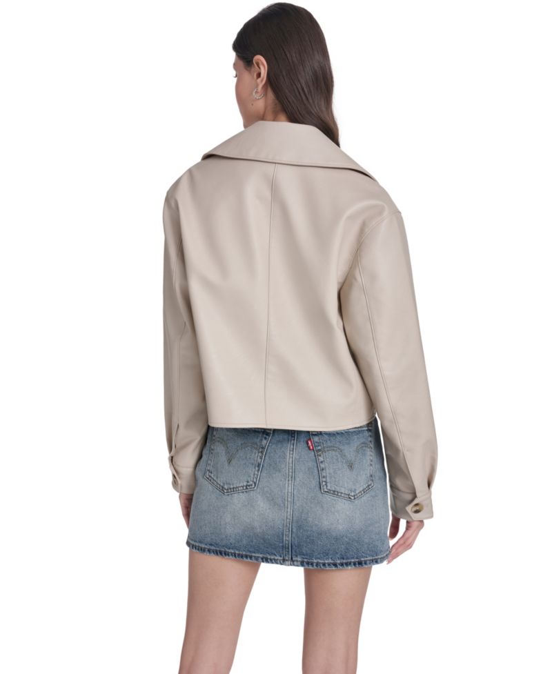 Women's Spread Collar Button-Front Jacket