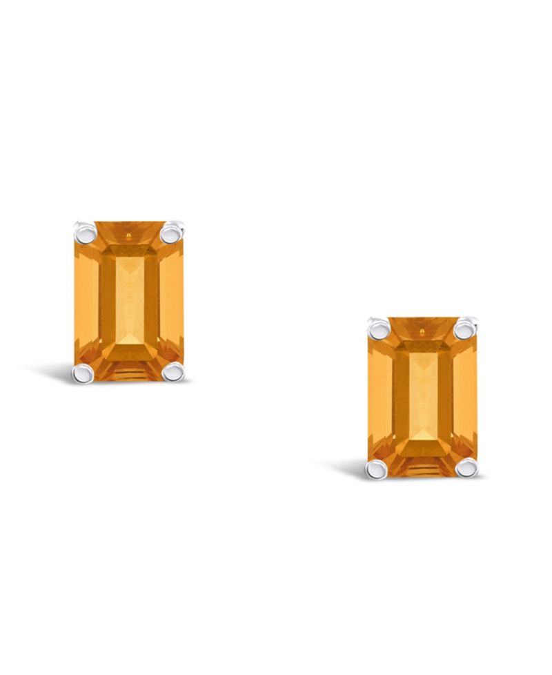 Citrine (1-1/10 ct. t.w.) Stud Earrings in 14K Yellow Gold or 14K White Gold