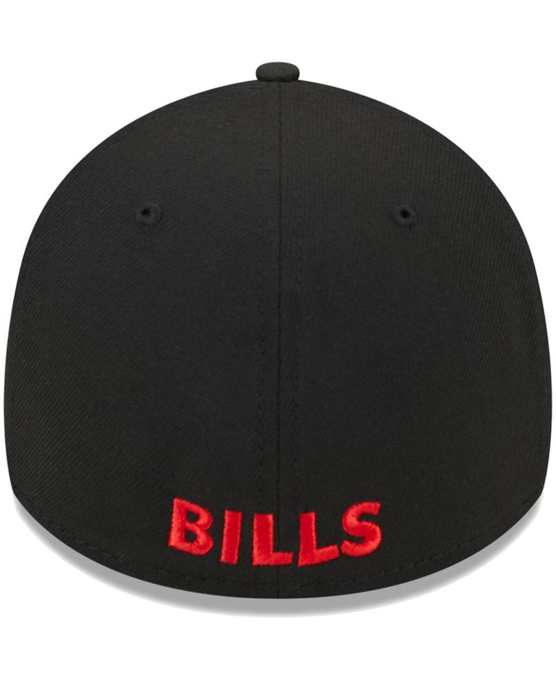 Men's Black Buffalo Bills Throwback Main 39THIRTY Flex Hat