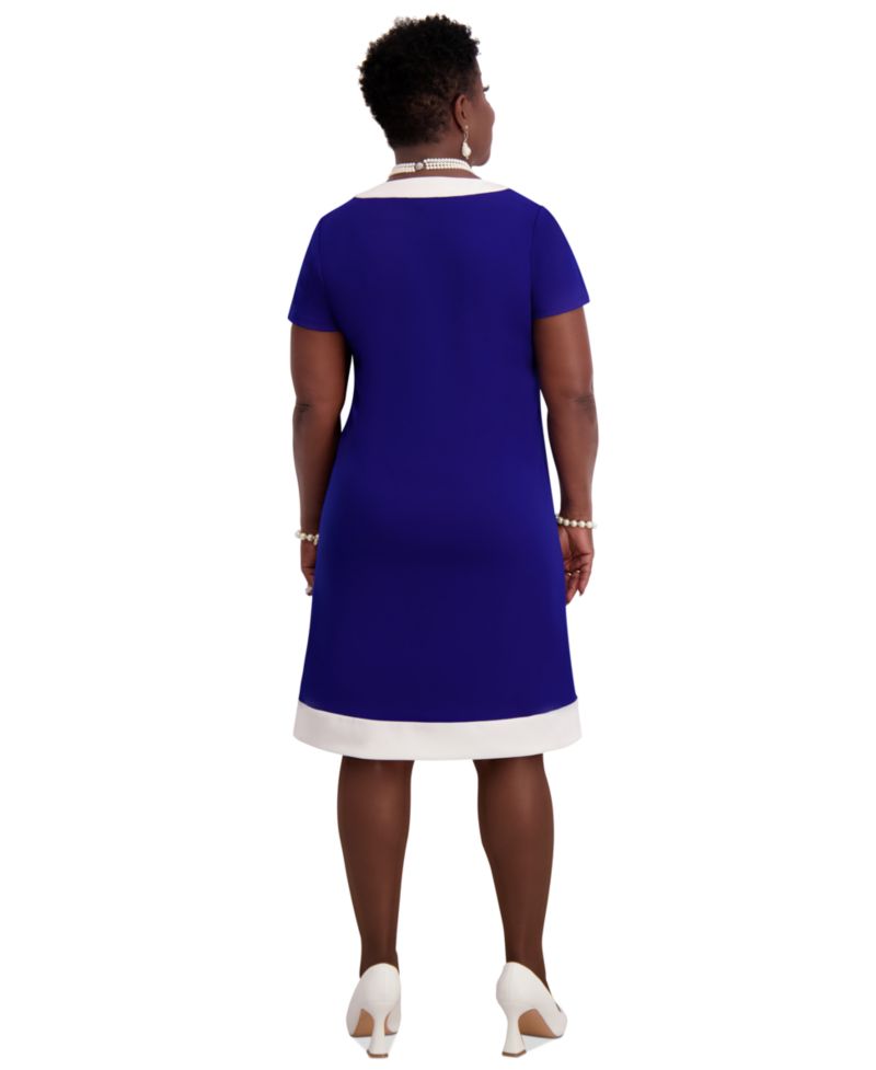Women's Cap-Sleeve Framed Dress, Regular & Plus Sizes