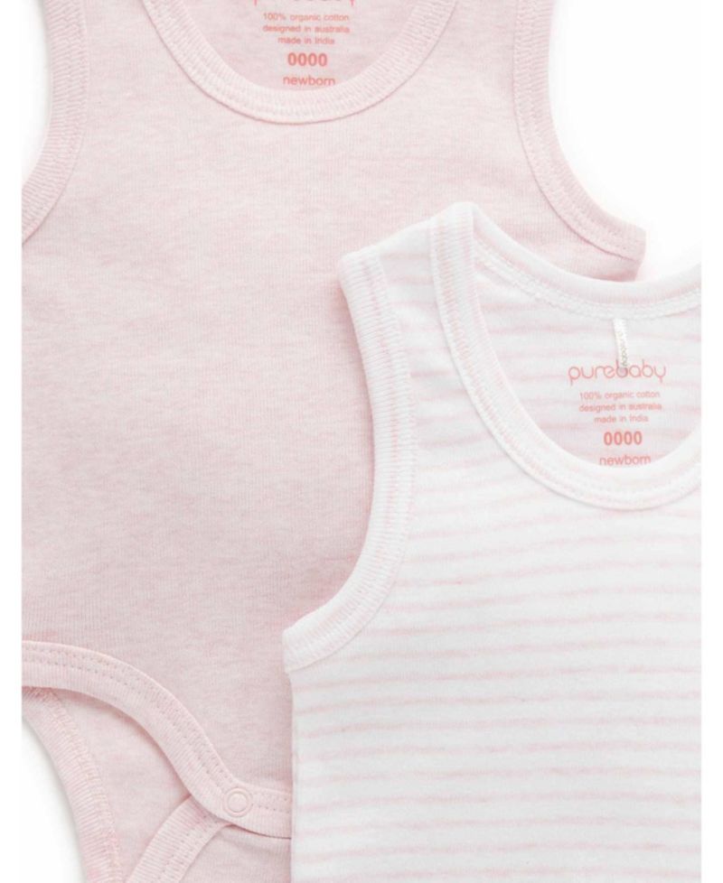 Baby Girls Rib Bodysuit 2 pack