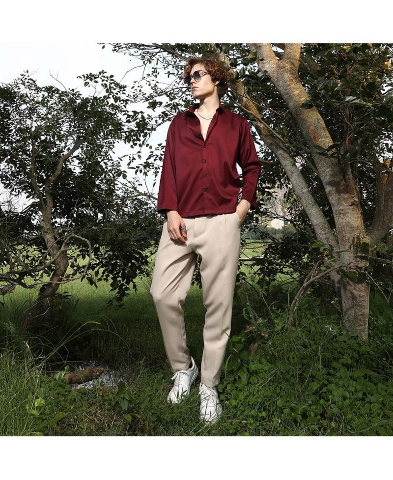 Men's Satin Oversized Shirt