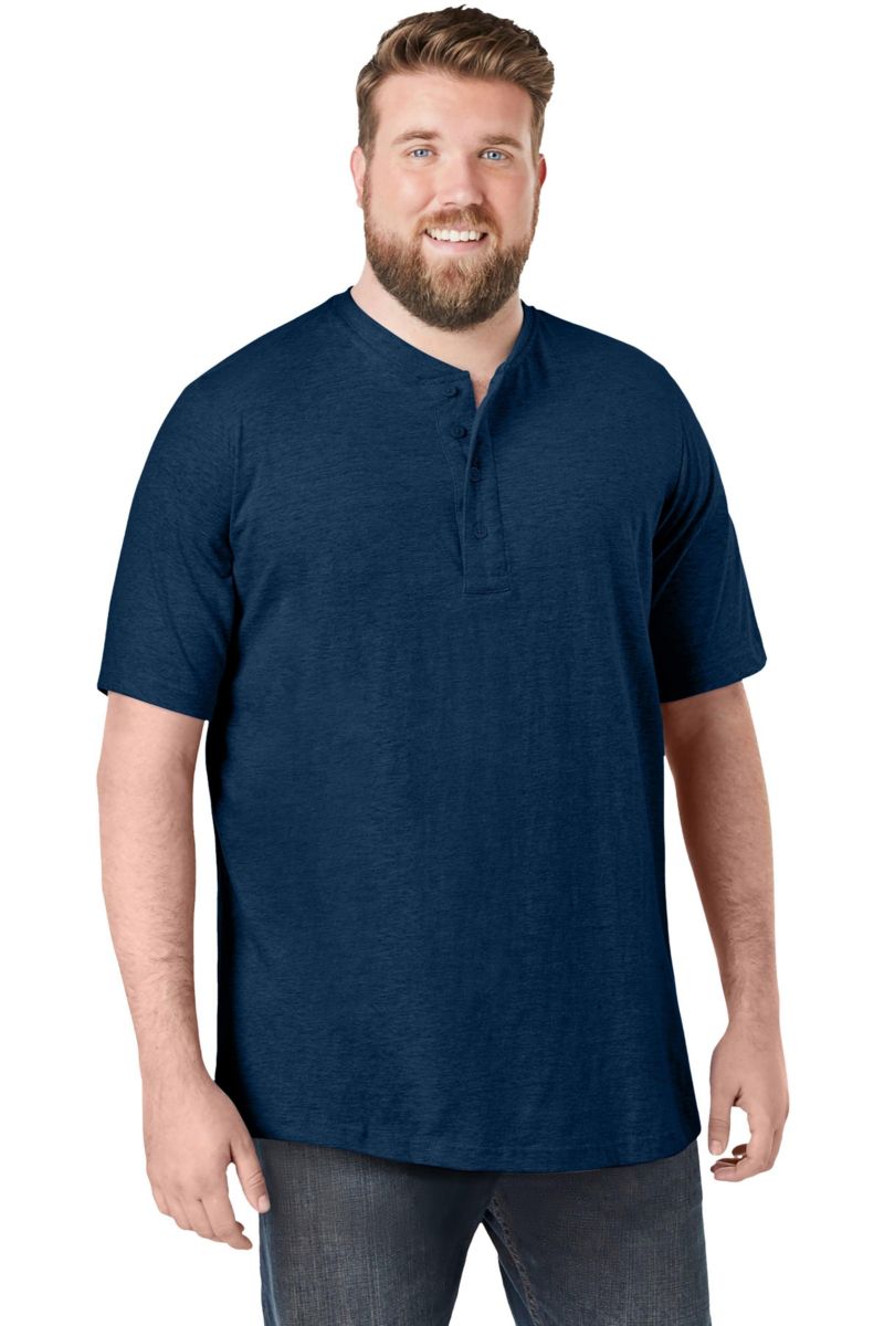 Men's Shrink-Less Lightweight Henley T-Shirt