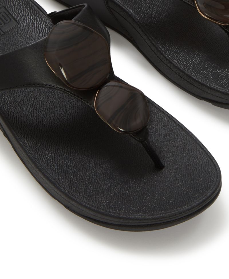 Women's Lulu Marbled-Stone Slip-On Wedge Sandals
