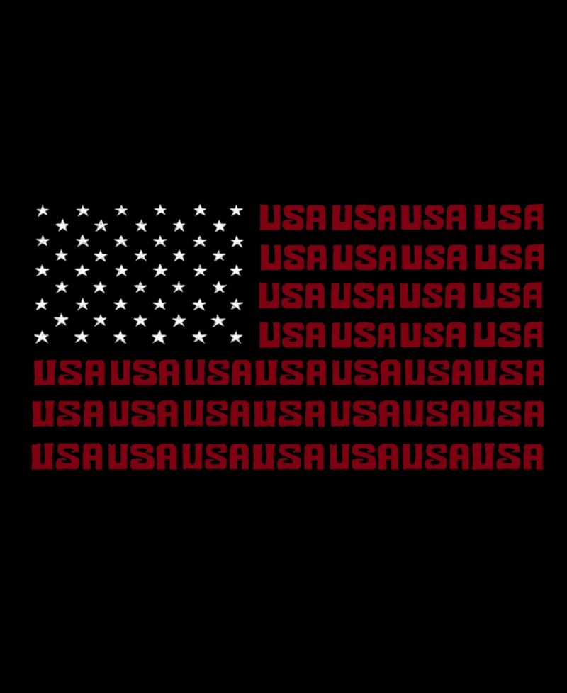 Plus Size USA Flag Word Art T-Shirt