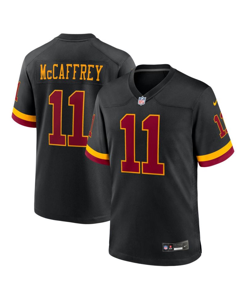Men's Luke McCaffrey Black Washington Commanders Hail Raiser Alternate Game Jersey