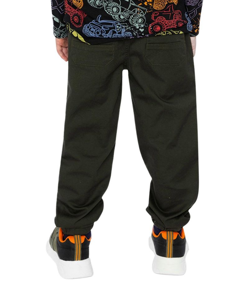 Baby Boys Stretch Canvas Jogger Pants Very Dark Green